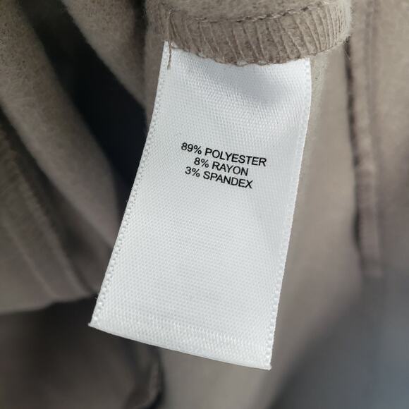 Valette Dress Womens Large Beige Zip Up Asymmetrical Hem Structured Pockets - Picture 6 of 8